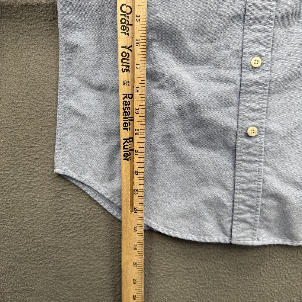 Outlier Shirt Mens XS Blue Solid Long Sleeve Button Up Casual Woven Cotton Nylon - Picture 6 of 10